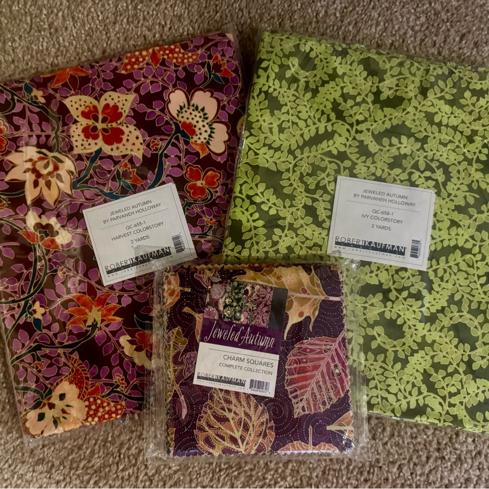 Robert Kaufman Jeweled Autumn 3 piece Fabric Bundle